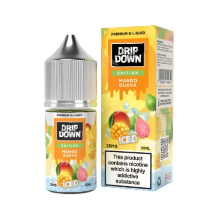 DRIP DOWN EDITION NIC SALT – MANGO GUAVA ICE – 30ML (25MG-50MG) - Vapebazaar Pk