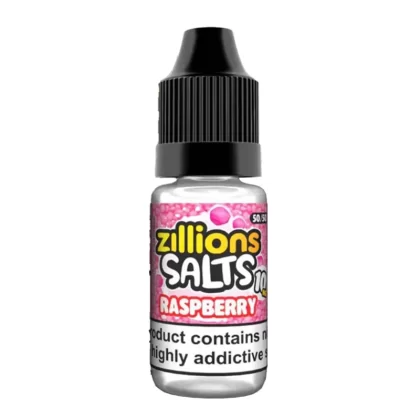 Zillions Salts Raspberry Nic Salt Vape Juice - 10 Pack - Strength 10mg
