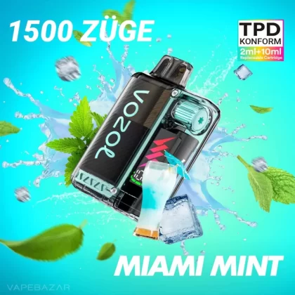 Vozol Vista Plug – Miami Mint Starter Kit - Pod Kit; La Fume; 850 mAh
