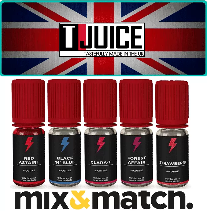 T Juice Vape Juice 50/50 – e Liquid – Multibuy Deals – 10ml – TPD - Vapestorm Co