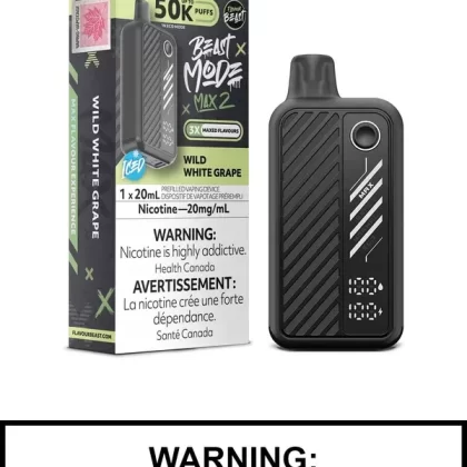 Wild White Grape Iced Flavour Beast Beast Mode Max 2 Disposable Vape