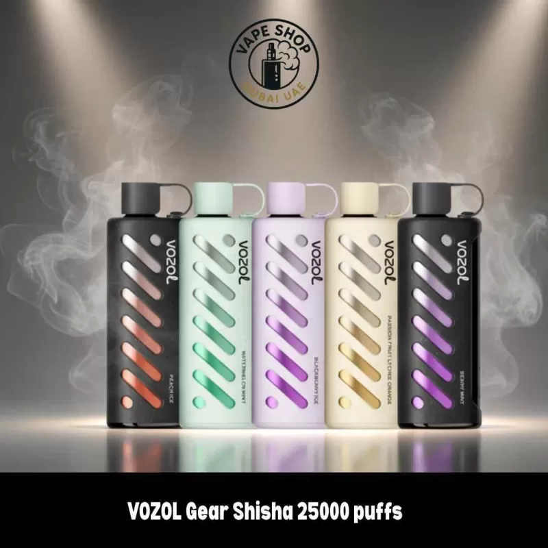 VOZOL Gear Shisha 25000 puffs Dual Mode 5MG Nicotine - Vape Product, FULL BOX 10 DEVICE; Berry Ice, Blackberry Ice (EE3C07)