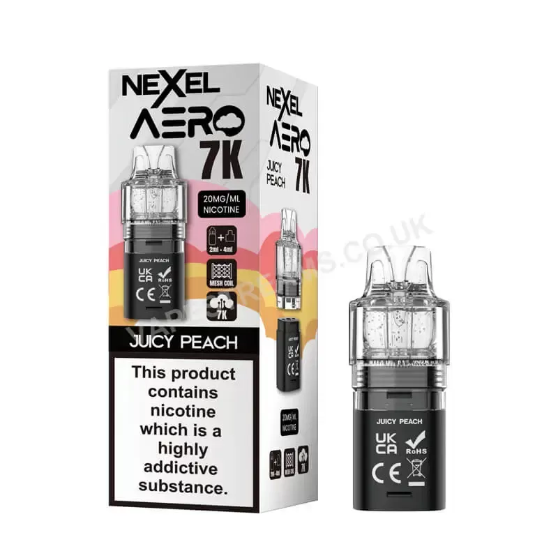 Nexel Aero 7K Juicy Peach Pods - Vapestreams Co