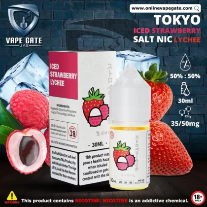 Tokyo Iced Strawberry Lychee Saltnic 30ml - 30 mg / 30 ml