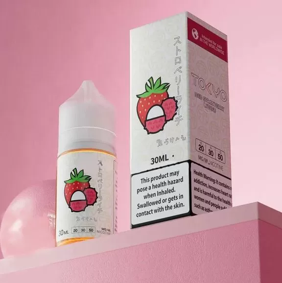 Tokyo Iced Strawberry Lychee Saltnic 30ml - 30 mg / 30 ml - Image 2