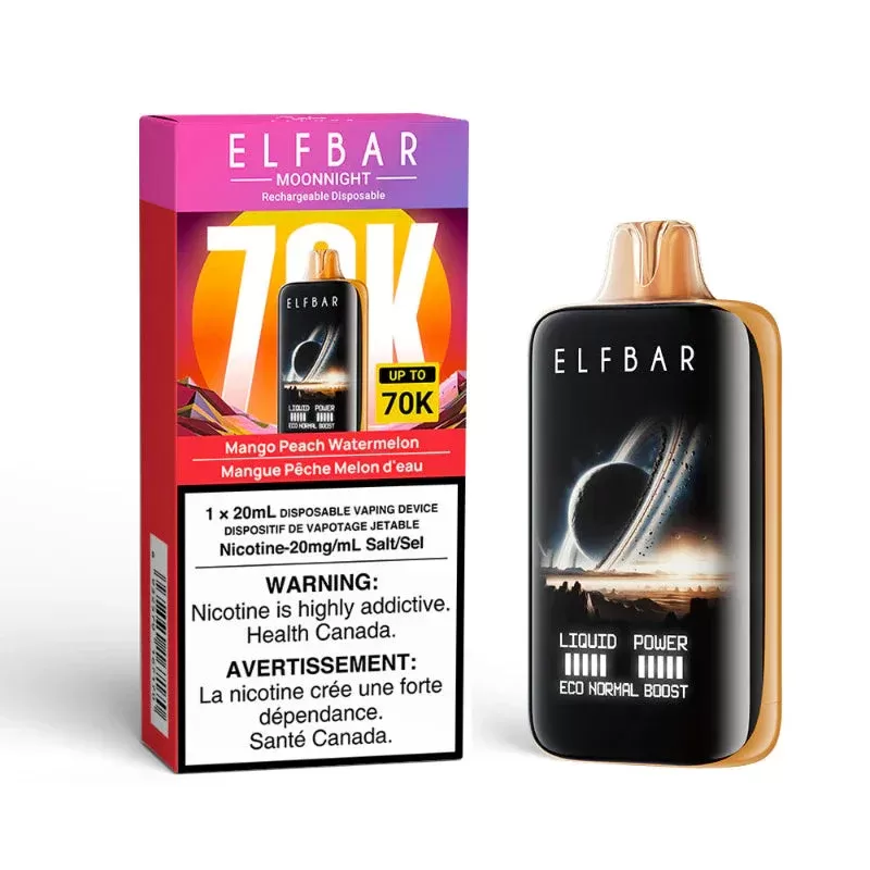 Elf Bar MoonNight Disposable Vape – 70K Puffs – Mango Peach Watermelon