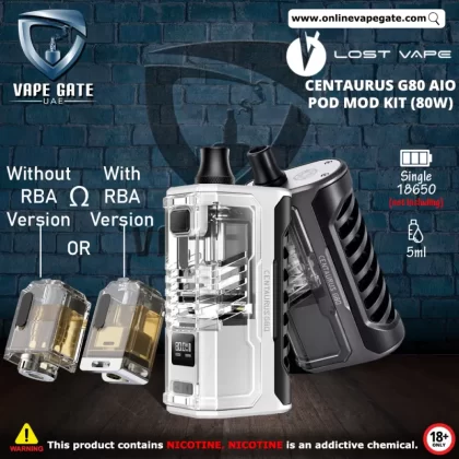 Lost Vape Centaurus G80 AIO Pod Mod Kit (80W) - Space Silver - Without RBA Version