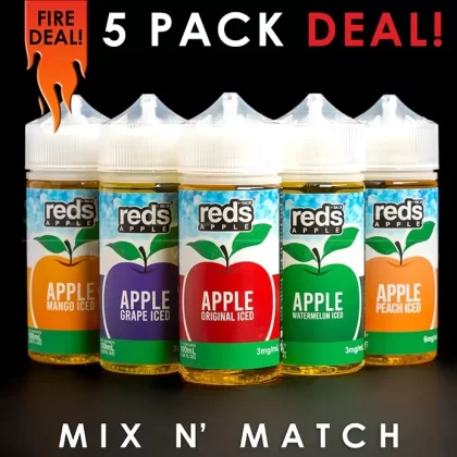 7Daze Reds Iced Eliquid – Mix and Match (5 Pack) 500ml