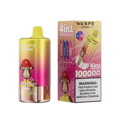 WASPE 100000 Puffs Disposable Vape - Flavors#Watermelon Ice + Strawberry Kiwi + Raspberry Watermelon + Lemon Lime>Strawberry Watermelon + MR.Blue + Grape Ice + Rainbow Candy>Red Bull Ice + B