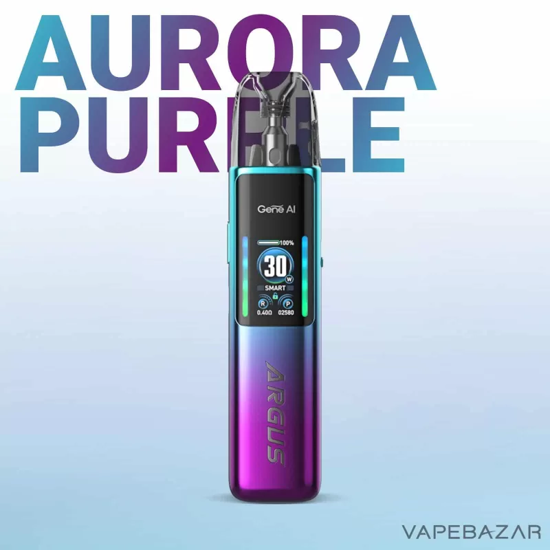 VooPoo Argus G2 Podsystem – Aurora Purple - Pod Kit / 1100 mAh / 3 ml / USB-C / Aurora Purple - Image 2
