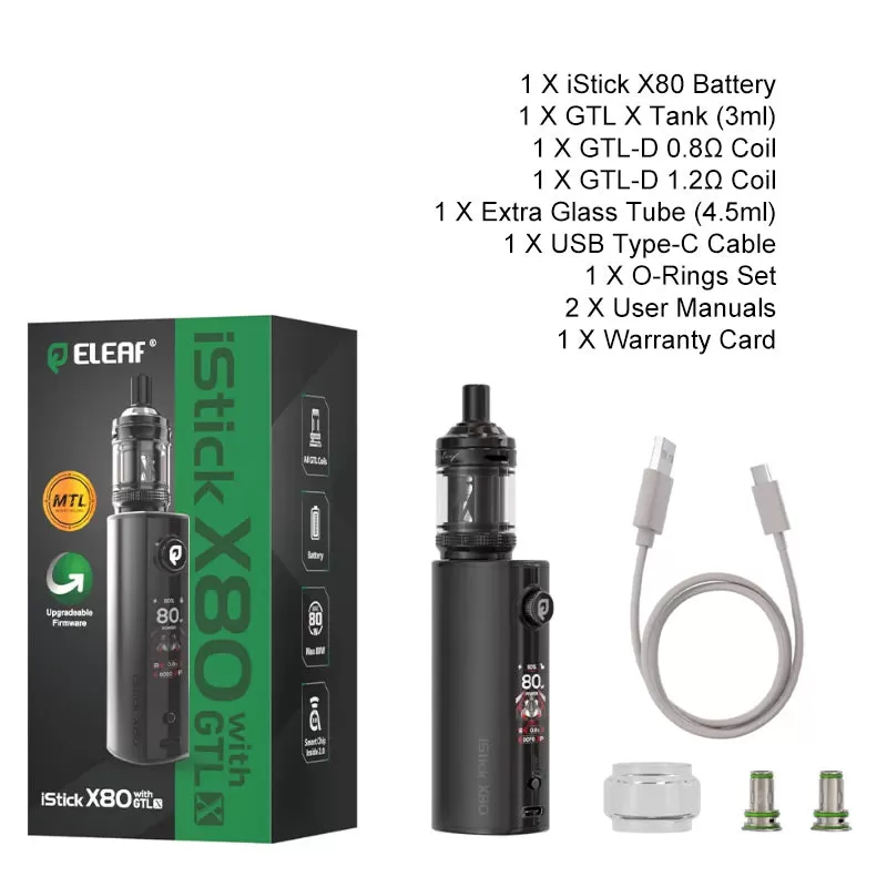 Eleaf iStick X80 Mod Kit with GTL X Tank 3ml - Image 3