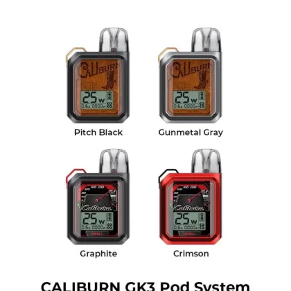 Uwell Caliburn GK3 Vape Kit - Silver, Black