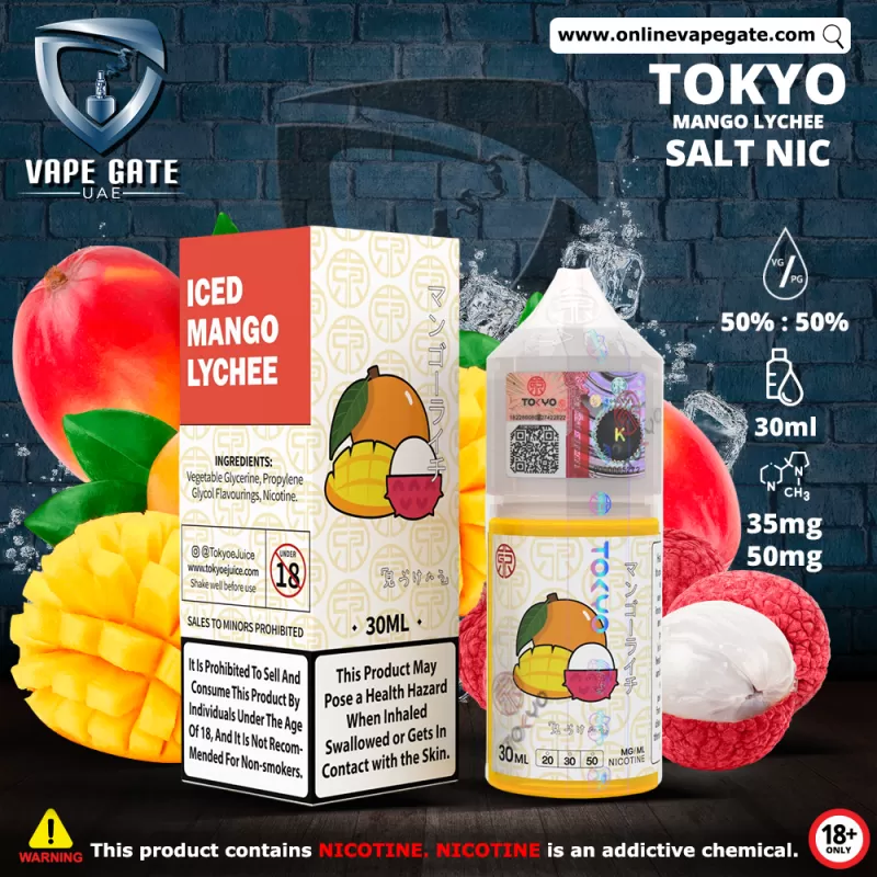 Tokyo Iced Mango Lychee Saltnic 30ml - 50 mg / 30 ml