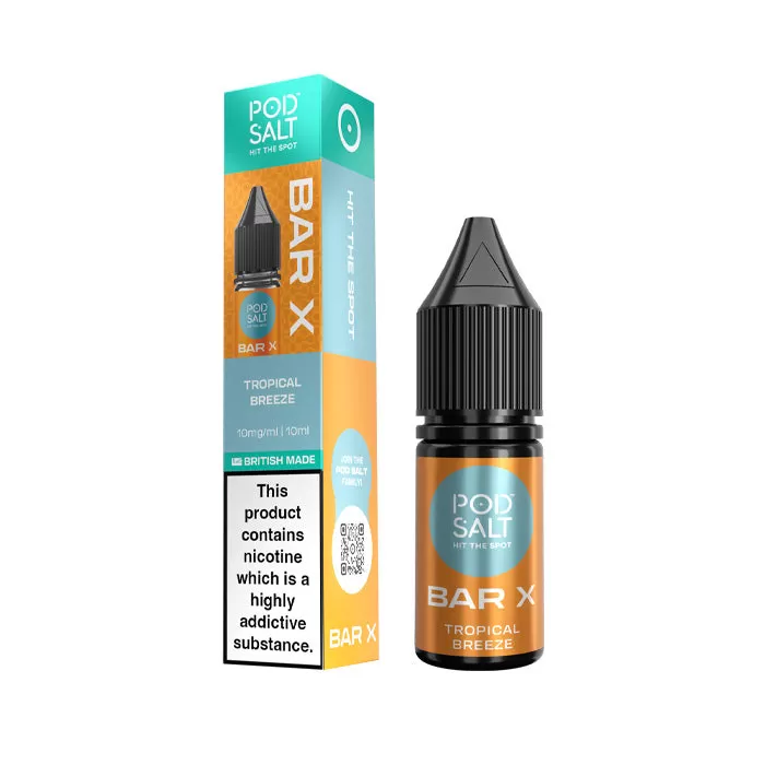 Tropical Breeze Nic Salt E-Liquid by Pod Salt Bar X - 10 mg - Medium Strength