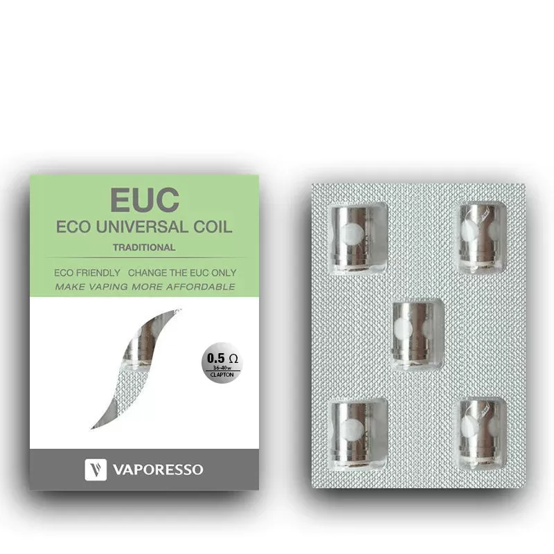 Vaporesso Traditional EUC Replacement Coils 5PCS - Size#Ceramic 0.6ohm>Traditional 0.5ohm>Ceramic 0.3ohm