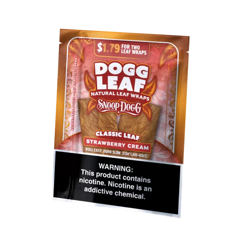 Dogg Leaf Flat Wraps Strawberry Cream