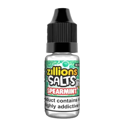 Zillions Salts Spearmint Nic Salt Vape Juice - 10 Pack - Strength 10mg