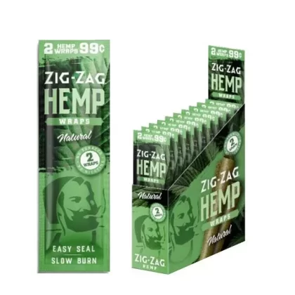 Zig Zag Natural Hemp Wraps - Product#Natural~Packaging#25 Packs of 2
