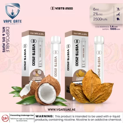 Vists 2500 – Disposable (20MG - MTL & DTL Puffs) - Rose