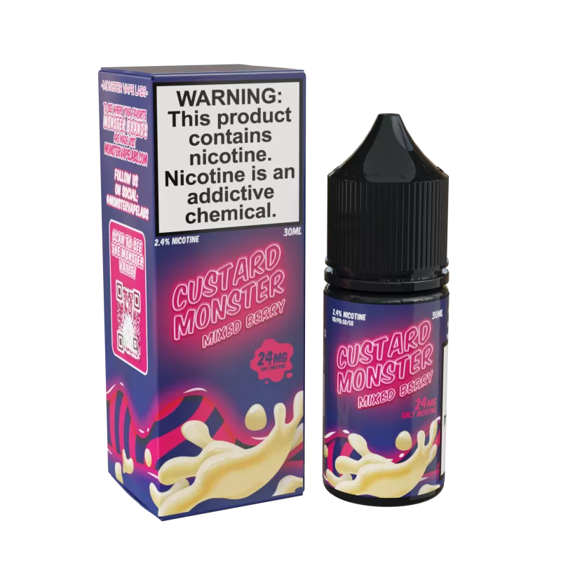 Custard Monster Salt - Mixed Berry - 30ML E-Liquid - 24MG