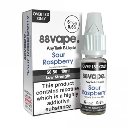 88vape Sour Raspberry (Sour Blue Razz) E Liquid – AnyTank Series (10ml)