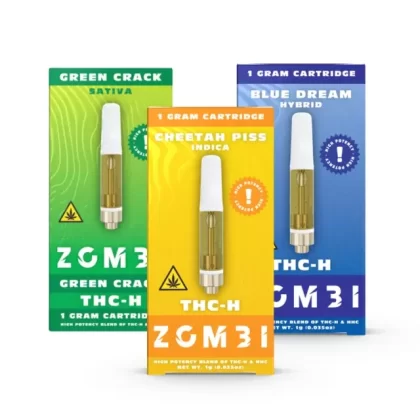 Zombi Vape Cartridge | 1g - Size#1 Gram~Flavor#Blue Dream (Hybrid)>Green Crack (Sativa)>Cheetah Piss (Indica)