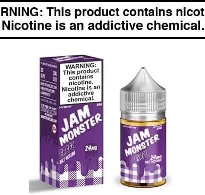 GRAPE JAM BY JAM MONSTER SALT NIC 30ML - Vapejuice
