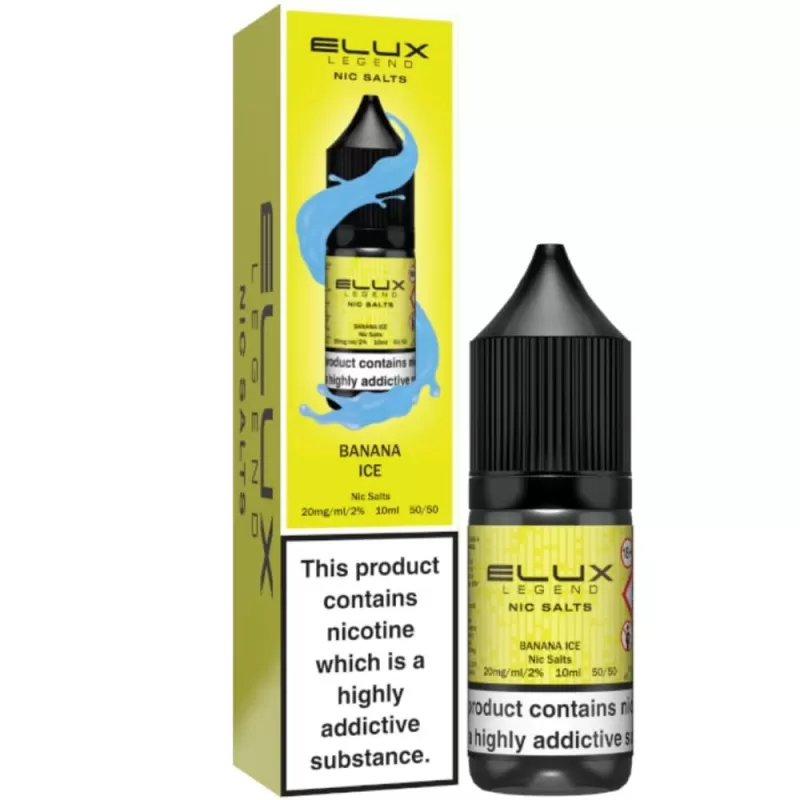 Banana Ice Nic Salt E-Liquid Legend Series by ELUX (10ml) - 10mg