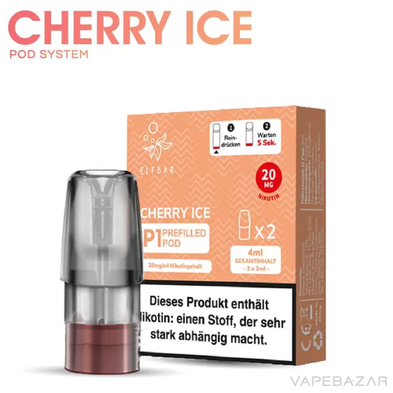Elf Bar Mate 500 – Cherry Ice – Prefilled Liquid Pod – 2er Pack - 500 mAh - Image 2