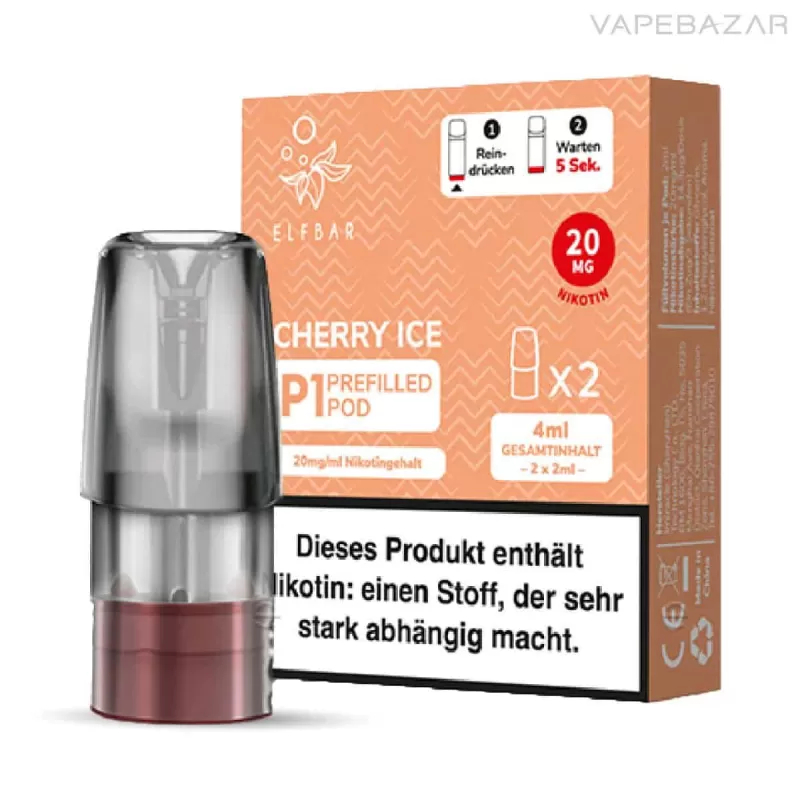 Elf Bar Mate 500 – Cherry Ice – Prefilled Liquid Pod – 2er Pack - 500 mAh - Image 3