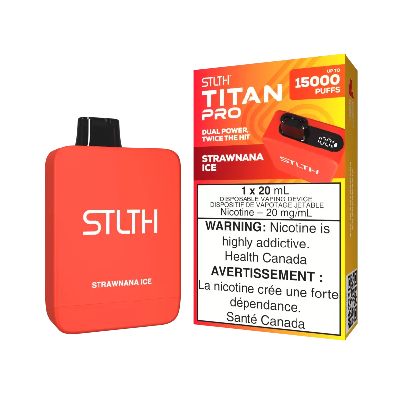 STLTH TITAN PRO - Strawnana Ice - 20 mg/mL (wholeseller) - Excise ON, 20 mg/mL (wholeseller) - Excise AB (C426D4)