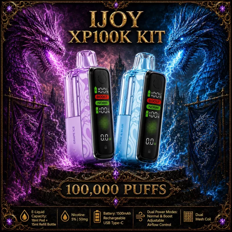 iJoy XP100K Refillable Disposable KIT TEXAS COMPLIANT - Blueberry Blackberry - Vapeciga
