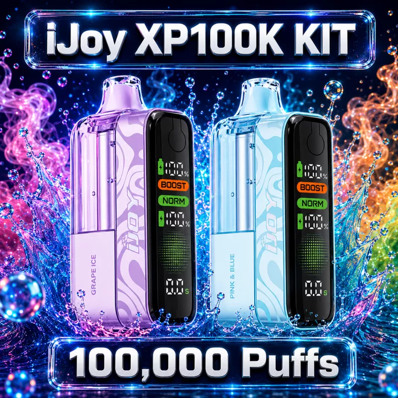 iJoy XP100K Refillable Disposable KIT TEXAS COMPLIANT - Blueberry Blackberry - Vapeciga - Image 2