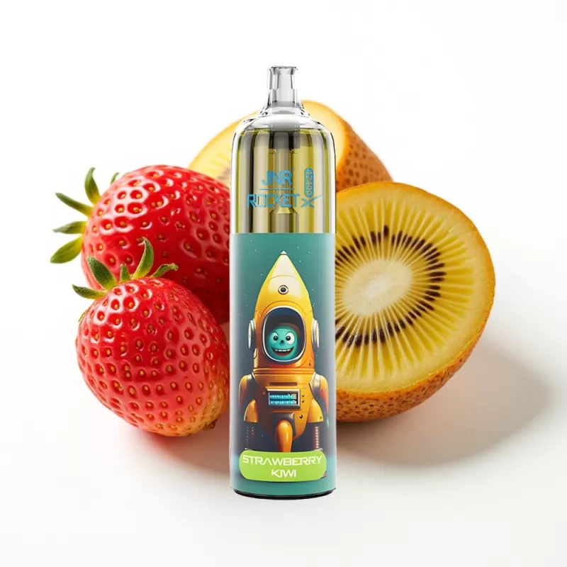 JNR Rocket-X 12400 Puffs Fresa Kiwi, Flujo de Aire Ajustable, RGB, 1.2ohm - Fumotvapemexico