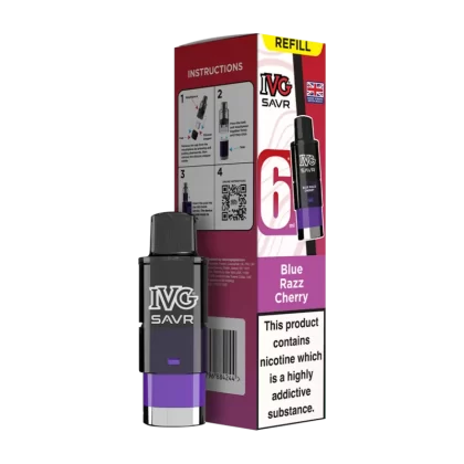 Blue Razz Cherry IVG SAVR Refill Pack - 20mg - Vape Product
