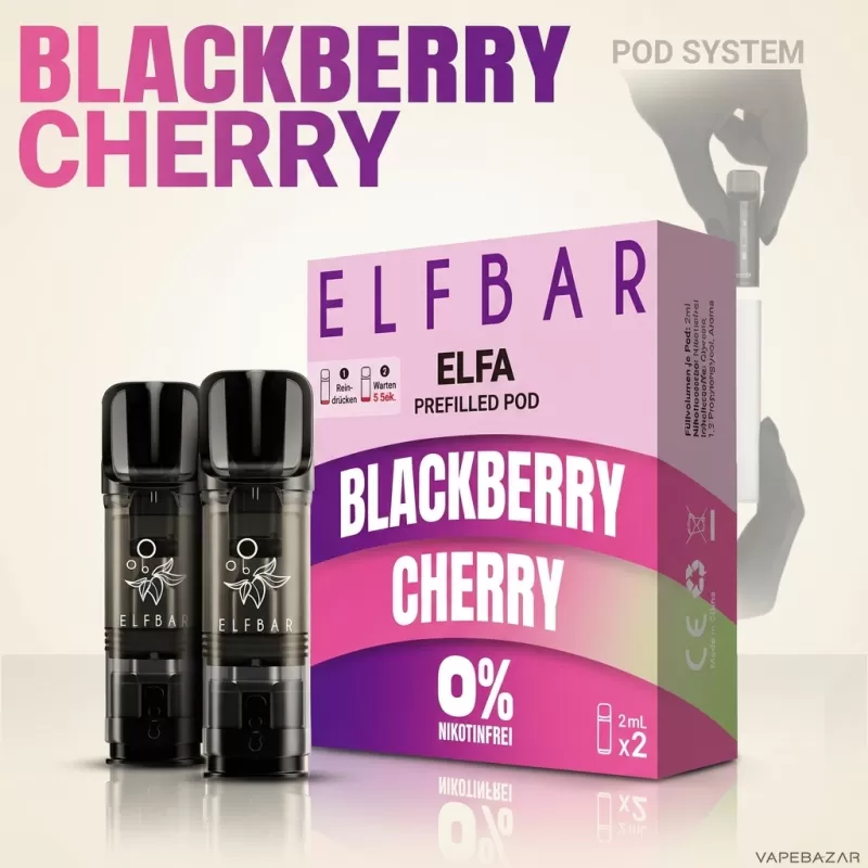 ELFBAR ELFA Pods Blackberry Cherry 0mg – 2er Pack - Image 2