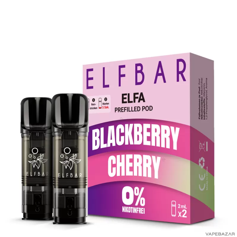 ELFBAR ELFA Pods Blackberry Cherry 0mg – 2er Pack - Image 3