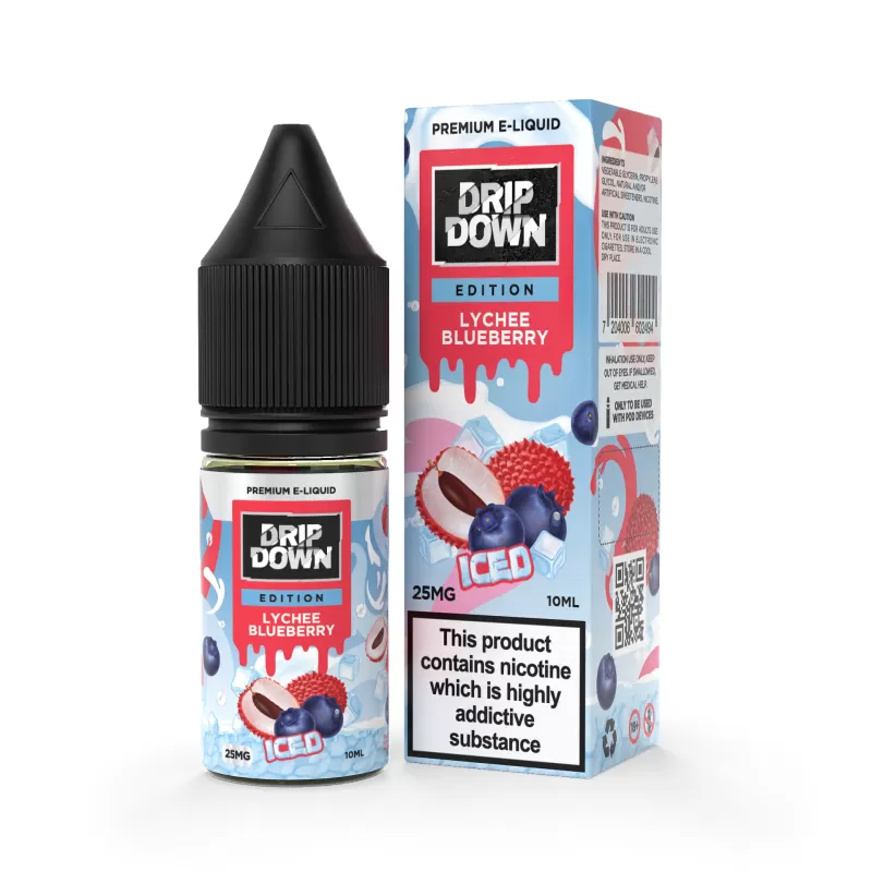 Drip Down Salt- Lychee Blueberry Ice 10ml (25,50mg) - Vape Product, Vape Product