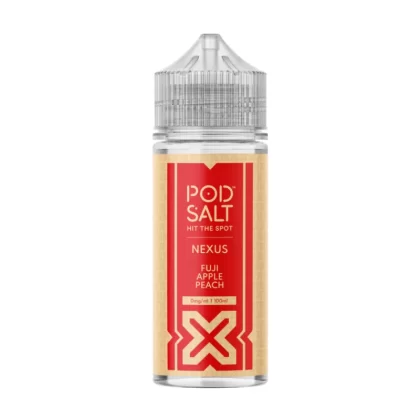 Pod Salt Fuji Apple Peach 100ml Vape Juice By Nexus - 2 x 18mg Nic Shots
