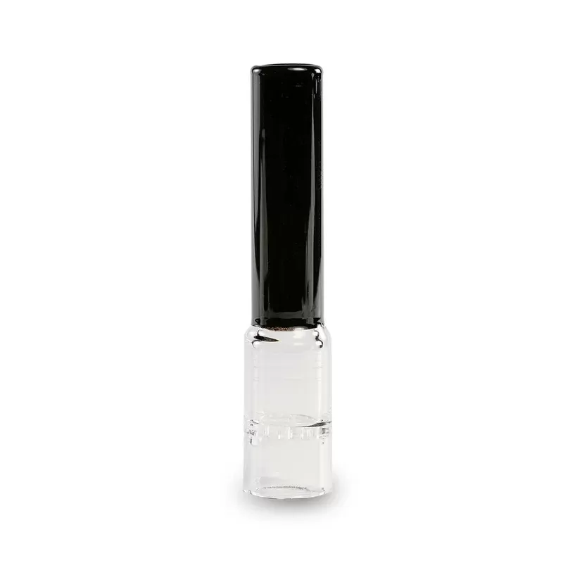 Black Glass Mouthpiece for Arizer Air, Air 2, Air MAX, Solo, Solo 2, Solo 2 MAX, Solo 3 - Variant#Short>Long>CurvedBlack & Clear>Black