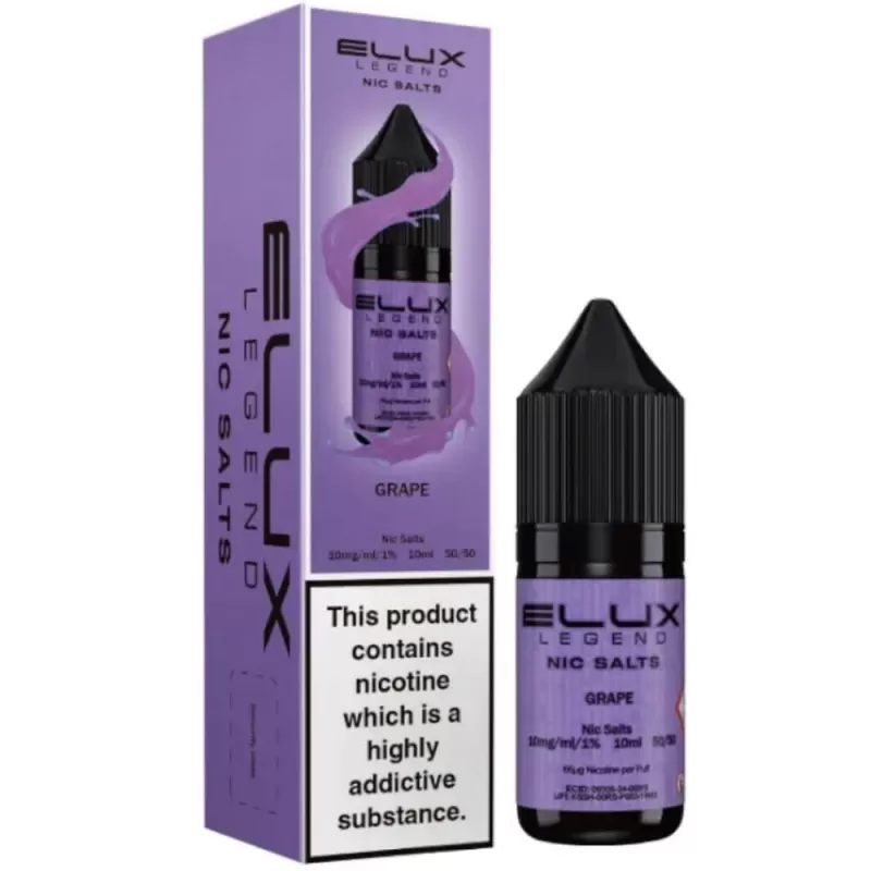 Grape Nic Salt E-Liquid Legend Series by ELUX (10ml) - 20mg