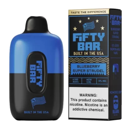 Blueberry Super Strudel Disposable Vape (6500 Puffs) by Fifty Bar