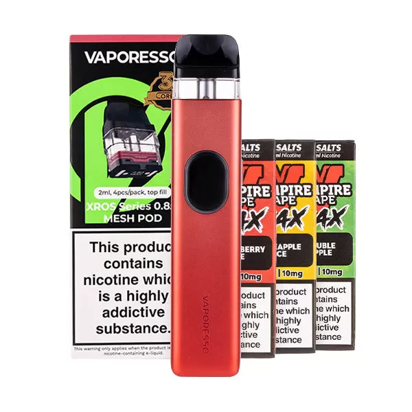 Vaporesso XROS 5 Pod Kit Bundle - Grey Leather / 0.4ohm - Image 3
