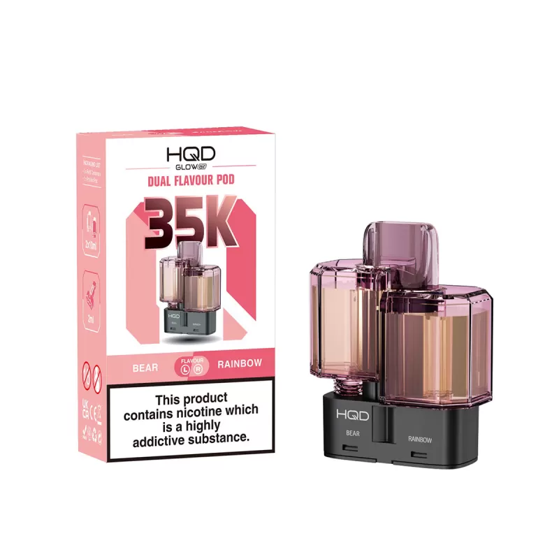 HQD Glow Air 35K Prefilled Pods - Bear / Rainbow - Image 2