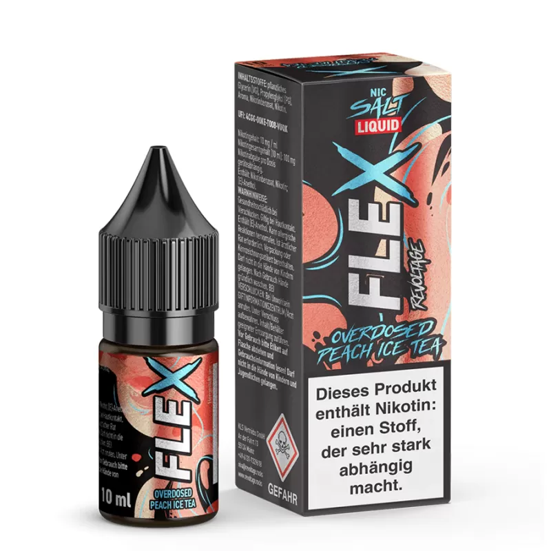 Revoltage Flex – Overdosed Peach Ice Tea - 20mg/ml, Nikotinfrei - Image 3