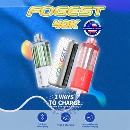 Assembled in USA | FOGEST 40K Disposable Device POD - 40,000 Puff - Dragon Melon (New Flavor!)