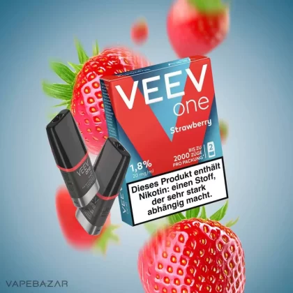 Veev One Pods – Strawberry (2er Pack) - Veev / ca. 2000 insgesamt / 20mg/ml