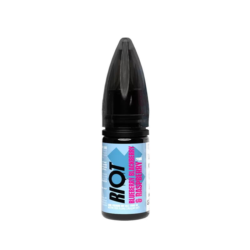 Riot X Nic Salts Blueberry Blackberry & Raspberry 10ml E-Liquid - 10mg - Image 3