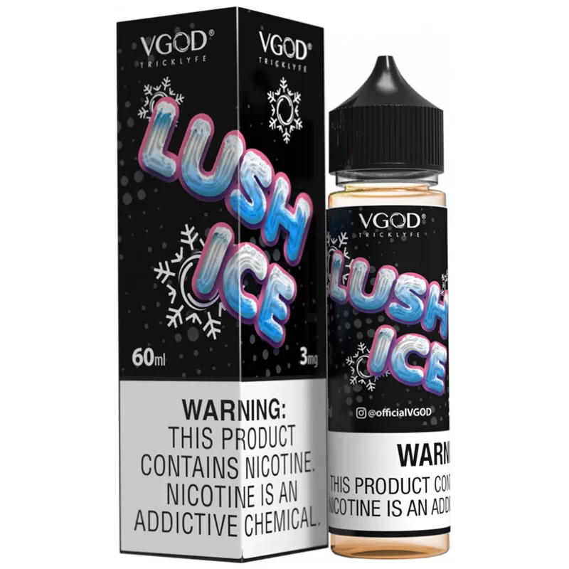 LushIce E-Juice by VGod – 60ml (0mg, 3mg, 6mg, 12mg, 18mg) Nicotine - Vape Product, Vape Product
