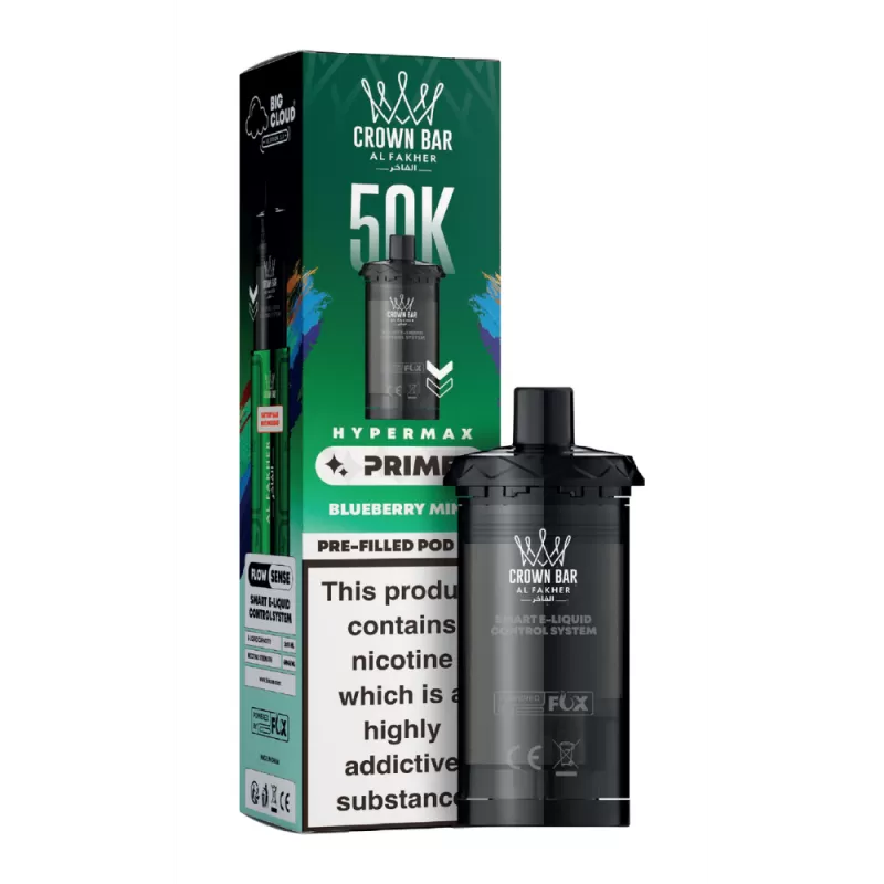 Al Fakher Hypermax Prime 50K Prefilled Pods Blueberry Mint